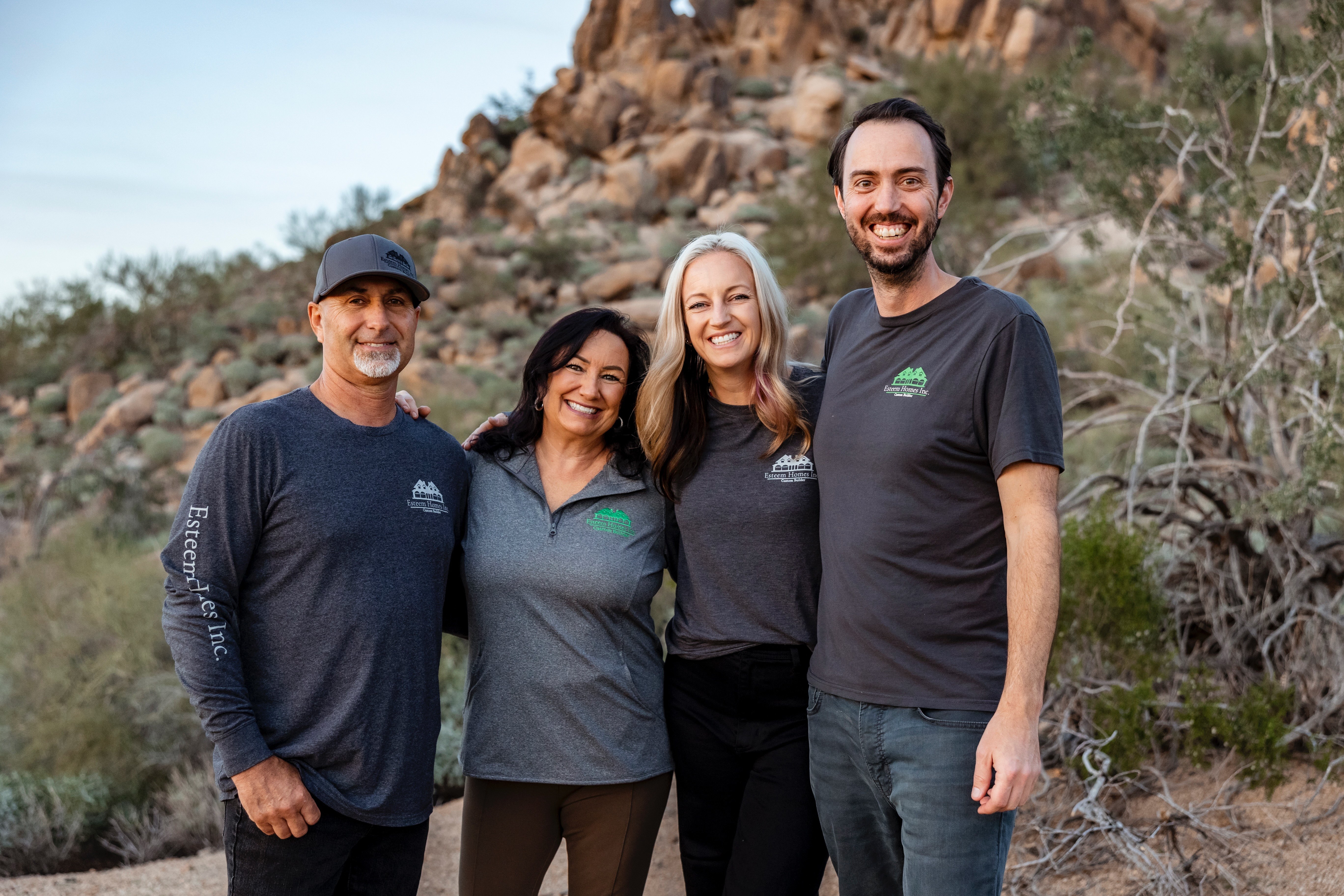 The Esteem Homes family team - Jon, Dina, Cassie, and Brandon